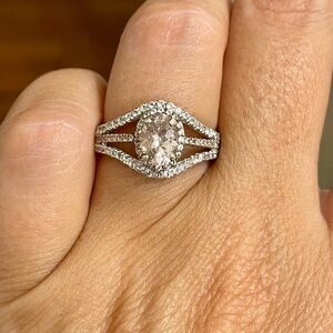 Sterling Silver Morganite Ring